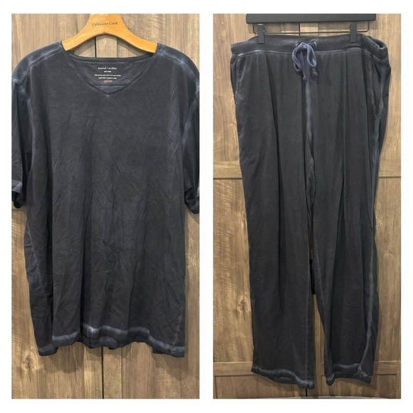 Daniel Buchler XXL Pajama Pant Set Peruvian Pima Cotton Short sleeve Shirt - Picture 1 of 12